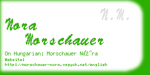 nora morschauer business card